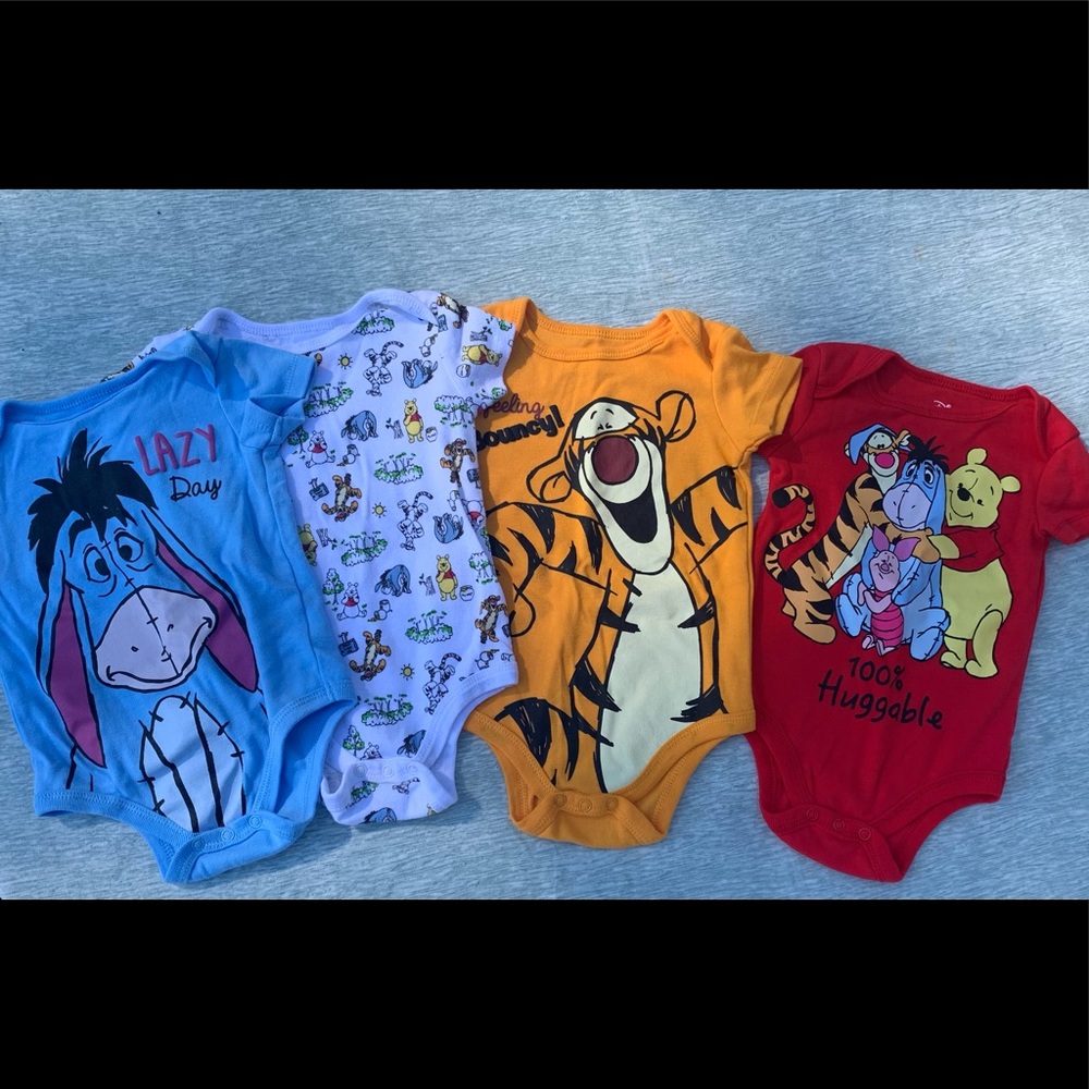 Set of 4 Disney onesies
